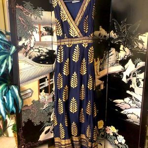Beautiful gold and blue dress